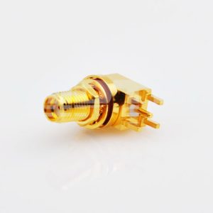 SMA Right Angle Waterproof Bulkhead Female for PCB Board Connector, IP67 Mated & Unmated.